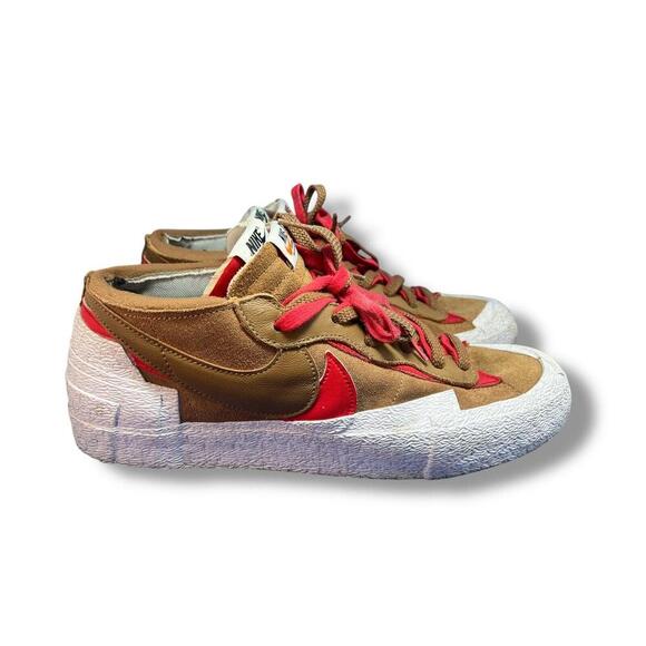 Nike Sacai x Blazer Low British Tan Size 11.5 DD1877-200 Men’s Sneakers  45.5 - Picture 1 of 9